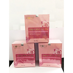 Mặt nạ ngủ collagen tổ yến tươi cánh hoa hồng Rova chống lão hóa da (3 hộp)- tặng nước hoa hồng rova lọ mini