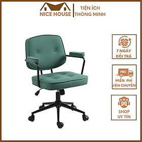 Mua Ghế văn phòng tựa lưng đệm êm ái bọc vải da nano Ghế xoay văn phòng ngồi làm việc khung kim loại PH2238