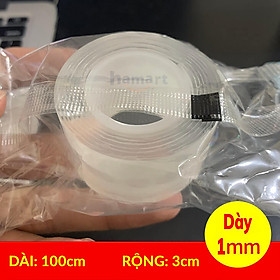 Băng Dính 2 Mặt Đa Năng Keo Trong Suốt Dày 2mm Băng Dính Nano Dán Tường Siêu Dính