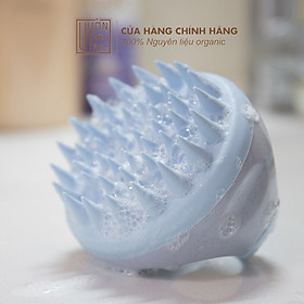 Lược Gội Đầu Massage VƯỜN THẢO MỘC ORGANIC Chất Liệu Gai Silicone, Vỏ Nhựa Lúa Mạch Thân Thiện Môi Trường