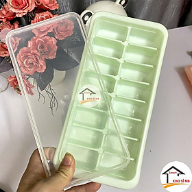 Mua khay làm đá silicon có nắp đậy trong suốt tiện dụng  hộp trữ đông  bảo quản đồ ăn dặm cho bé  kho sỉ mb
