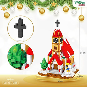 Đồ chơi  micro blocks xếp khối thánh đường Noel VBC-8419A