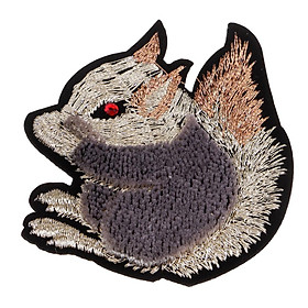 Hình ảnh Animal Squirrel Embroidery Sequin Patch Sew On Applique For Baby Kid Garment