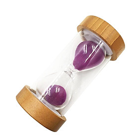 1/25 Min Round Bamboo Sand Timer Hourglass for Kid Reading Game Playing