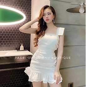 Đầm Nữ 2 Dây Dáng Vuông Phong Cách Thời Thượng Tinh Tế Quyến Rũ Thời Trang