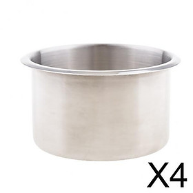 4xStainless Steel Recessed Cup Drink Holder for Marine Boat RV Camper 90x55mm