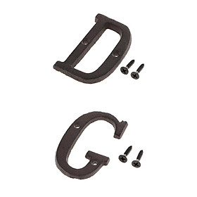 2 Pieces Creative DIY Door Plate Letter Label Sign Wall Home