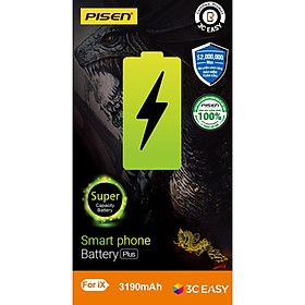 Pin Pisen iPhone X Dung Lượng Siêu Cao Dragon 3190mAh - Hàng Chính Hãng