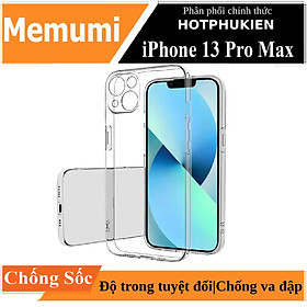 Ốp lưng chống sốc bảo vệ camera cho iPhone 13 / 13 Pro / 13 Pro Max hiệu Memumi Glitter siêu mỏng 1mm Độ trong tuyệt đối, chống trầy xước, chống ố vàng, tản nhiệt tốt - hàng nhập khẩu