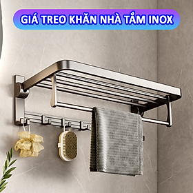 Giá treo khăn nhà tắm Inox 304 không cần đục lỗ- K1660