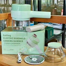 Mua Máy thái lát rau củ thực phẩm máy xay cầm tay sạc điện 4 in 1 nghiền tỏi ớt cắt rau gia vị