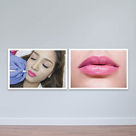 Mua Tranh treo phòng xăm  Môi hồng gợi cảm  | Tranh xăm môi W2292 Canvas