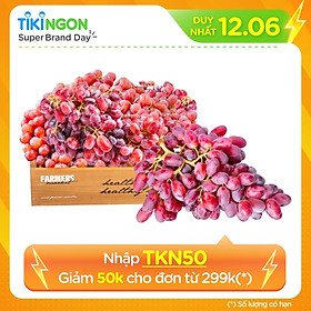 Nho đỏ không hạt Long Crimson Úc - Mọng nước, vị ngọt thanh xen lẫn chua nhẹ