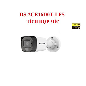 Camera Hik DS-2CE16D0T-LFS tích hợp micro thu âm và chống bụi, nước IP67 - Hàng chính hãng