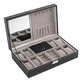 Mua Hộp Đựng Đồng Hồ 8 Chiếc Và Trang Sức Gương - 33 x 20 x 10cm