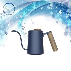 Mua Bình rót cafe vòi dài màu đen tay cầm gỗ 600ml