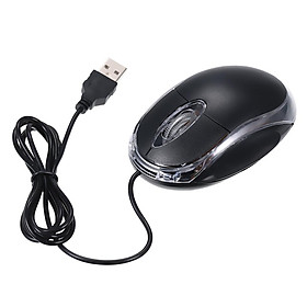 Wired Mouse 800DPI Optical Mini Portable Mobile Mouse with USB Port 3 Buttons for PC Laptop Desktop Fit for Left/Right