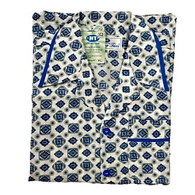 Bộ Pyjama HUONGTAM Phi bóng tay ngắn nam cao cấp(PNP02N5). Chất liệu vải polyester mềm mại, thoáng mát, không phai màu