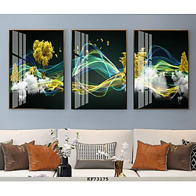 Mua Bộ 3 Tranh Nghệ Thuật - Tranh In Vải Canvas  Khung Composite Cao Cấp