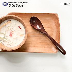 Muỗng/Thìa súp gỗ Trắc hoặc Cẩm (17cm) CTH772 - Decor, xúc gia vị, ăn uống siêu sạch