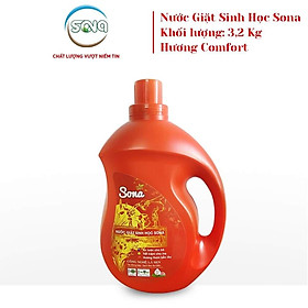 Nước giặt xả 2 trong 1 hương nước hoa Sona Comfort 3.2kg SONAMART lưu hương lâu làm mềm vải tiết kiếm nước