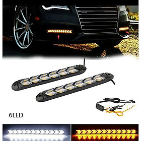 2PC LED Car Flexible DRL Switchback LED Knight Rider Strip Light Headlight Arrow Flasher DRL Turn Signal Waterproof