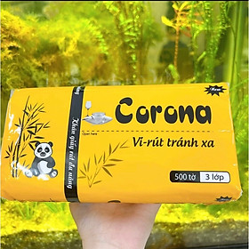 Khăn giấy rút lụa Corona siêu dày, mịn gói 500tờ