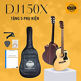 Mua Đàn guitar acoustic DJ150X có EQ âm thanh chất lượng tốt gỗ full solid chọn lọc