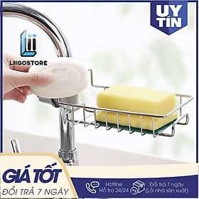 Mua Giá để đồ inox cài cạnh vòi nước rửa bát nhà tắm