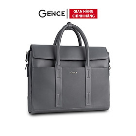 Túi Xách Nam Cặp Da Doanh Nhân GENCE CDX13 Chất Liệu Da Bò Mềm Cao Cấp Màu Ghi Xám
