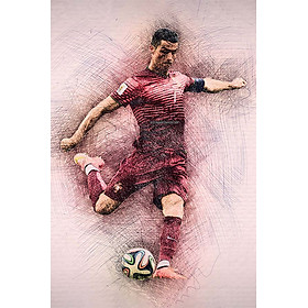 Mua Tranh Canvas cầu thủ bóng đá Ronaldo FB003