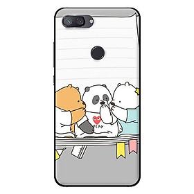 Ốp in cho Xiaomi Mi 8 Lite 3 Chú Gấu 3 - Hàng chính hãng