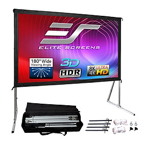 Màn Chiếu Elite Screens Dòng Yard Master 2 Dual (chiếu 2 mặt), 100 inch Tỷ lệ Khung Hình 16:9 (Vùng hiển thị 124.5 x 220.1 cm) 0.8 Gain (OMS100H2-DUAL) – Hàng Chính Hãng