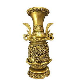 Mua Lọ hoa họa rồng size nhỏ CTVD1 16 x 13 x 29.2cm mạ vàng