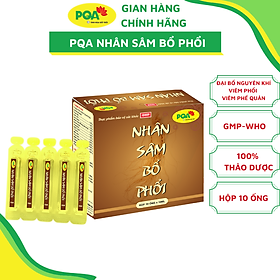 Hình ảnh Cao Lỏng Nhân Sâm Bổ Phổi PQA Hỗ Trợ Thanh Họng, Giảm Ho, Long Đờm Và Thông Thoáng Đường Thở Hộp 10 Ống