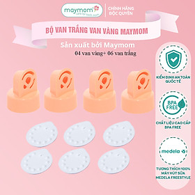 Van Máy Hút Sữa Maymom, Phụ Kiện Thay Thế Máy Medela Pump, Harmony, Swing, Mini Electric - Bộ Van vàng-Van Trắng Giá SIÊU TỐT