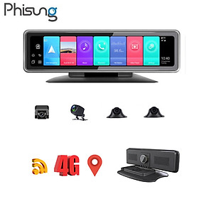 Mua Camera hành trình 360 độ gắn gương và taplo ô tô cao cấp nhãn hiệu Phisung T88 màn hình cảm ứng 12 inch  ghi hình đồng thời 4 camera cùng lúc - Hàng Nhập Khẩu