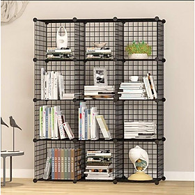 Mua Tủ kệ lưới sắt sơn tĩnh điện 12 ô lắp ghép  làm kệ sách  kệ trang trí phòng khách  kệ dùng cho văn phòng công ty
