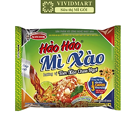 ACECOOK - Mì Hảo Hảo hương vị Tôm xào chua ngọt, Mì ăn liền Hảo Hảo mì xào chua ngọt, Mì xào Hảo Hảo chua ngọt (75g/ gói)