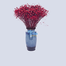 Bình hoa cao miệng loe men hỏa biến - Lọ hoa phích 3 màu men - Gốm Unika Bát Tràng
