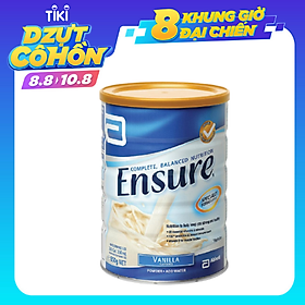 Sữa bột Ensure hương Vanila 850 Grams cho người lớn tuổi - Nhập khẩu Australia