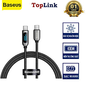 Mua Cáp Sạc Nhanh Type C To C PD 66W/100W Baseus Display( 480Mbps  LED Indicator  E-Marker Chip  QC/PD Quick Charge Cable) - Hàng Chính Hãng