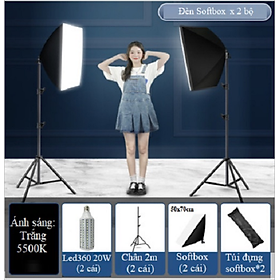 Mua Bộ 2 Đèn Chụp Sản Phẩm Softbox 20W/40W/60W HL Lighting  Phụ Kiện Studio Quay Phim Chụp Ảnh Hàng Chính Hãng