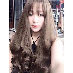 Tóc giả cao cấp nguyên đầu xoăn đuôi- tặng lưới chùm tóc