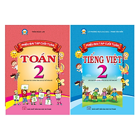 Sách Combo Phiếu bài tập cuối tuần Toán + Tiếng Việt 2 - Kết Nối