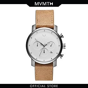 Đồng hồ Nam MVMT dây da 40mm - Chrono 40 D-MC02-WT