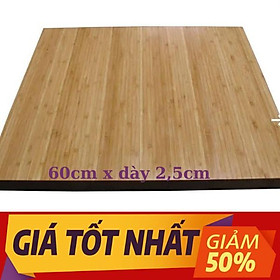 Mua mặt bàn gỗ tre ghép thanh cao cấp cho gia đình/nhà hàng quán cà phê 60cm dày 2 5cm tại nhà máy