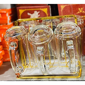 Mua KHAY ÚP CỐC HỢP KIM MẠ VÀNG KÈM KHAY HỨNG NƯỚC TIỆN DỤNG
