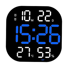 Digital Wall Clock Temp Date Week Display Large Screen Adjustable Brightness