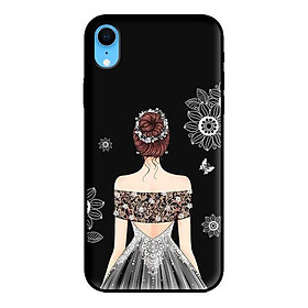 Ốp in cho iPhone XR Cô Gái Váy Xám - Hàng chính hãng